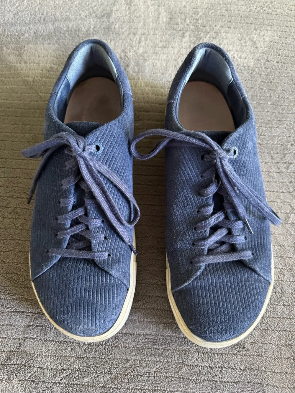 Women’s Birkenstock Leather Navy Casual Lace-Up Sneakers